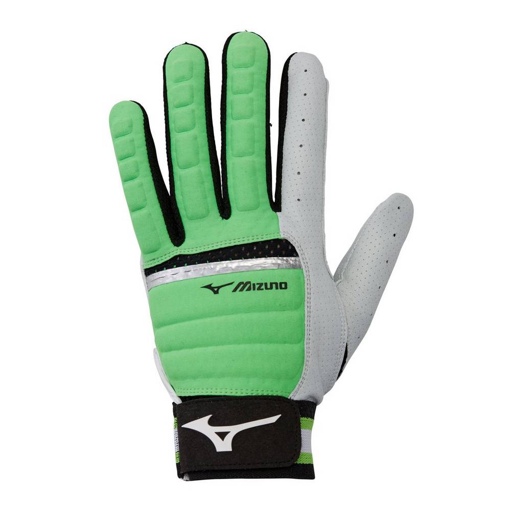 Guantes Mizuno B-130 Adult Baseball Batting Hombre Verde Claro/Negras Outlet HECP-76851